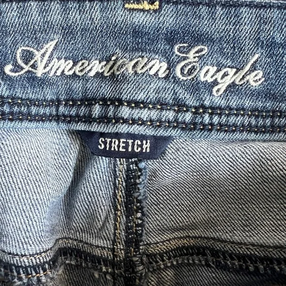 American Eagle Jeans Original Boot Leg Stretch Medium Wash Casual Size 10 X Long - Picture 3 of 4